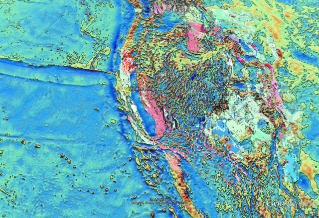Granite and Felsic Intrusives of the Western US with Tertiary Volcanic and Sedimentary Surface Expressions Removed