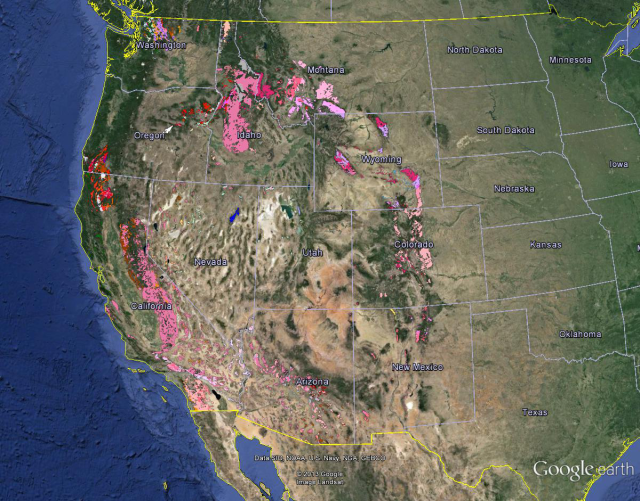 65-145 mya Cretaceous